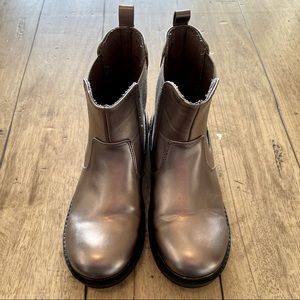Gap Kids Ankle Boots Metallic Silver Size 3